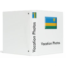 Rwanda Flag Jewel 3 Ring Binders