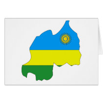 Rwanda flag map cards by FlagStore Rwanda flag map cards