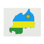 Rwanda Flag Map full size Post Card