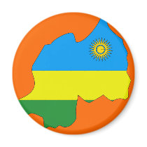 Rwanda flag map magnets by FlagStore Rwanda flag map magnets