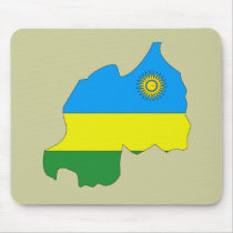 Rwanda flag map mousepads by FlagStore Rwanda flag map mousepads