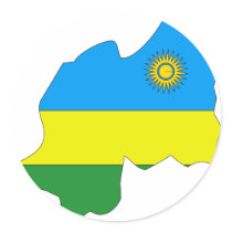 Rwanda flag map stickers by FlagStore Rwanda flag map stickers