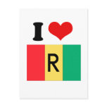 Rwanda Flag Postcard