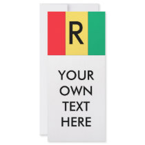 Rwanda Flag Rack Card