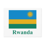 Rwanda Flag with Name Post Card