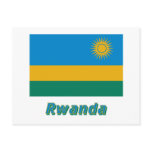 Rwanda Flag with Name Postcards