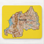Rwanda Map Mousepad