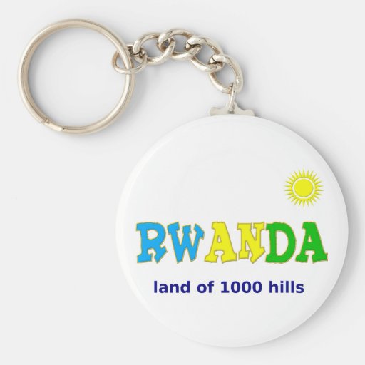 Rwanda the land of 1000 hills keychains