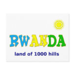 Rwanda the land of 1000 hills postcards