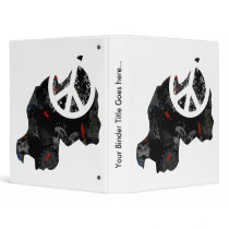 Rwanda Trendy Peace Sign with Rwandan map Binders