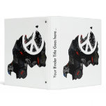 Rwanda Trendy Peace Sign with Rwandan map binders