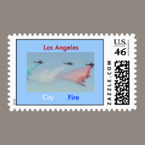 RWB Fire Helicopters, Los Angeles, City, Fire postage