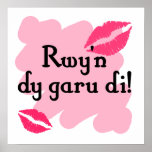Rwy'n dy garu di - Welsh I love you posters