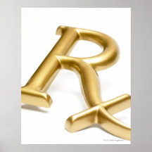 Rx drug sign print