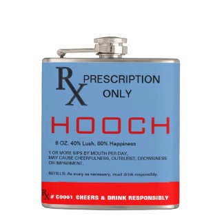 RX Prescription Hooch Flask