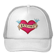 Ryan - Custom Heart Tattoo T-shirts & Gifts Mesh Hat