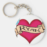 Ryan - Custom Heart Tattoo T-shirts & Gifts Keychains