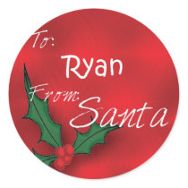 Ryan Personalized Holly Label107 stickers