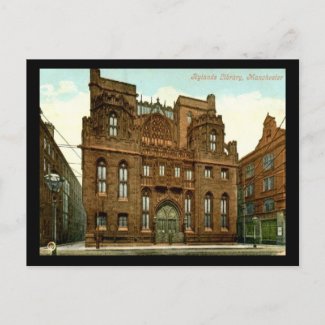 Rylands Library, Manchester UK 1909 Vintage postcard
