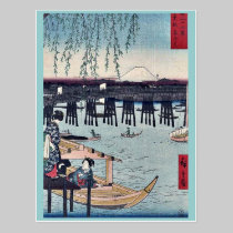 Ryogoku in the eastern capital by Ando, Hiroshige postcards