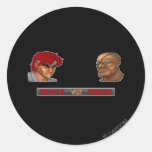 Ryu contra Sagat Pegatinas Redondas