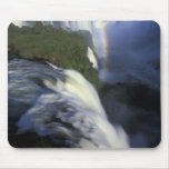S.A., Brazil, Iguassu Falls Falls with rainbow Mouse Pad