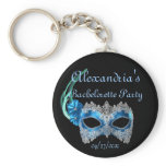 "____'s Bachelorette Party" - Turquoise Mask Key Chains