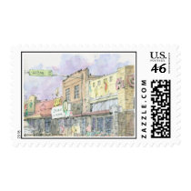 S. Congress at Milton Street, Austin, Texas-Stamp