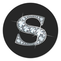 "S" Diamond Bling Sticker