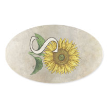 S for Sunflowers Flower Monogram stickers
