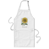 S for Sunflowers Monogram Art aprons
