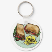 S is for Sandwich keychains by allaboutdrums S is for Sandwich keychains