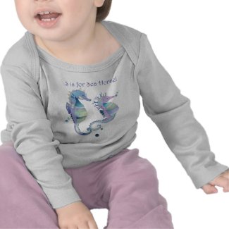 S is for Sea Horse Cute Baby T-Shirt shirt