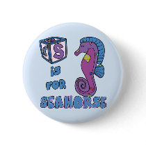 S is for Seahorse Button by PatchworkPals S is for Seahorse Button