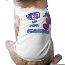 S is for Seahorse Dog Shirt pet clothing