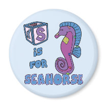 S is for Seahorse Magnet by PatchworkPals S is for Seahorse Magnet