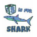 S is for Shark Child's T-Shirt by PatchworkPals S is for Shark Child's T-Shirt