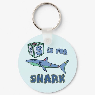S is for Shark Keychain by PatchworkPals