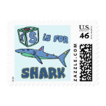 S is for Shark Postage Stamps