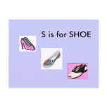 "S" is for Shoe Alphabet Flashcard Postcard