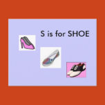 s, letter s, shoe, flashcard, flash card, learn,