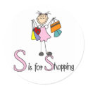 S Is For Shopping Sticker