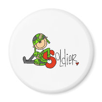 S is for Soldier Refrigerator Magnet
