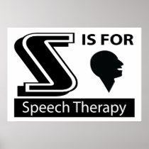 S Is For Speech Therapy Poster