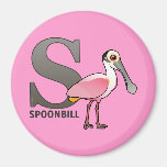 S is for Spoonbill Fridge Magnets