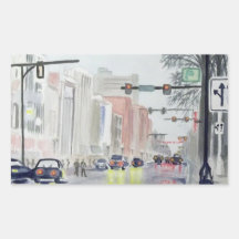 S Main St, Ann Arbor Michigan Rectangular Stickers
