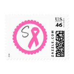 S Monogram (Breast Cancer Awareness Pink Ribbon) Postage Stamp
