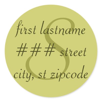 "S" monogram return address label - personalize Stickers by rubymonkey