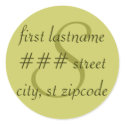 "S" monogram return address label - personalize stickers