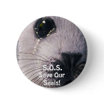 S.O.S. SAVE OUR HARP SEALS buttons by RavenSpiritPrints S.O.S. SAVE OUR HARP SEALS buttons